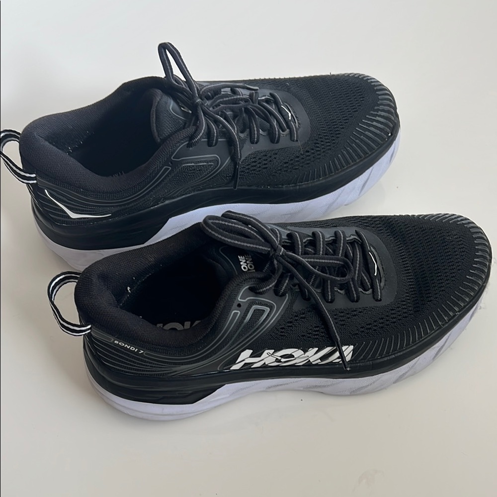 Hoka Bondi 7 Black Running Shoes